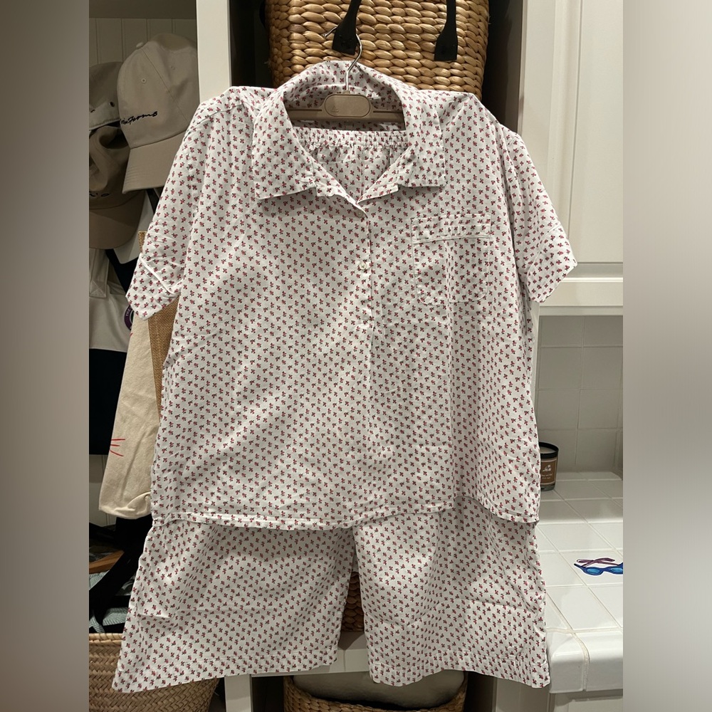 THE GREAT WOMENS PJ SET OF PANTS AND SHORT SLEEVE TOP SIZE 0 PANTS 1